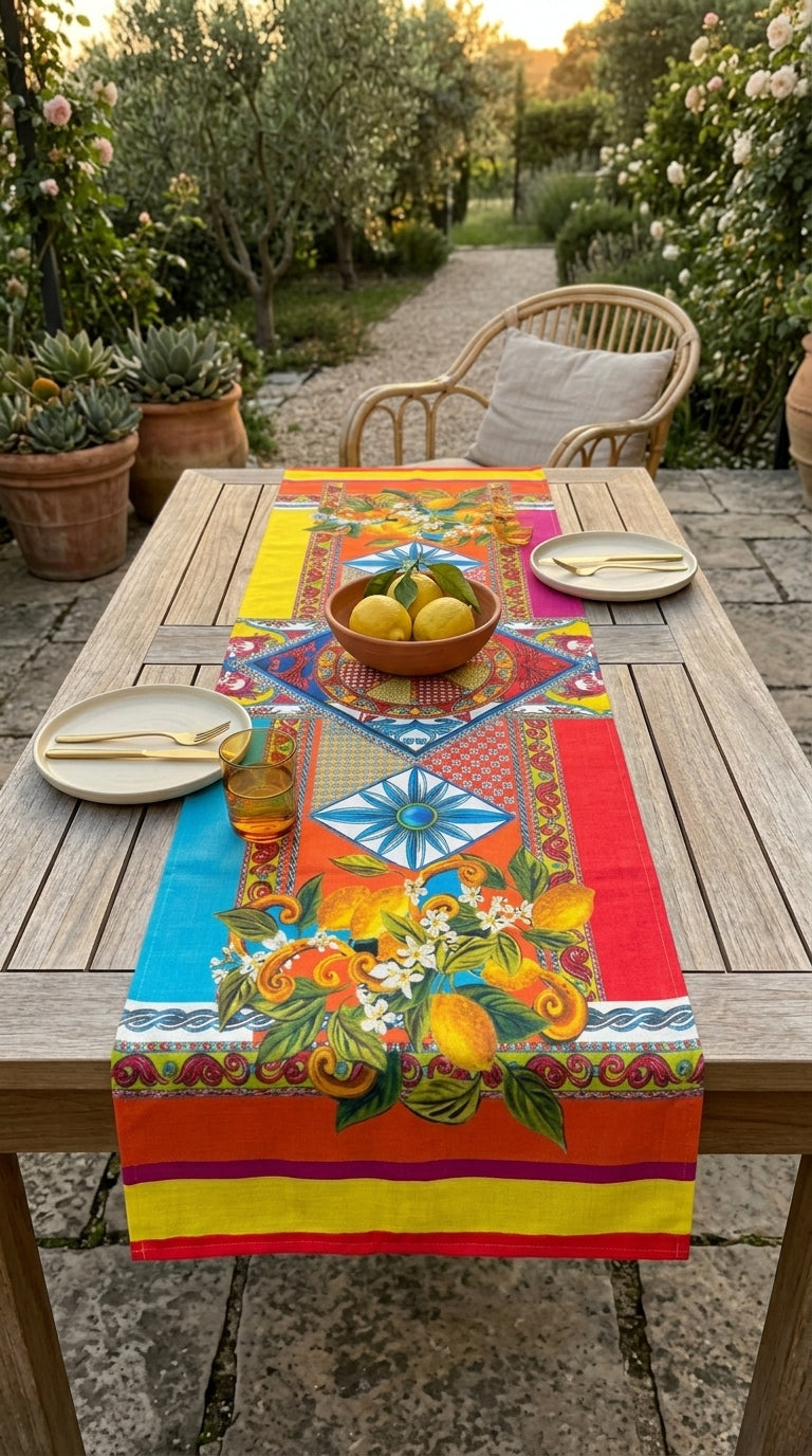 مفرش طاولة سولارا من الكتان