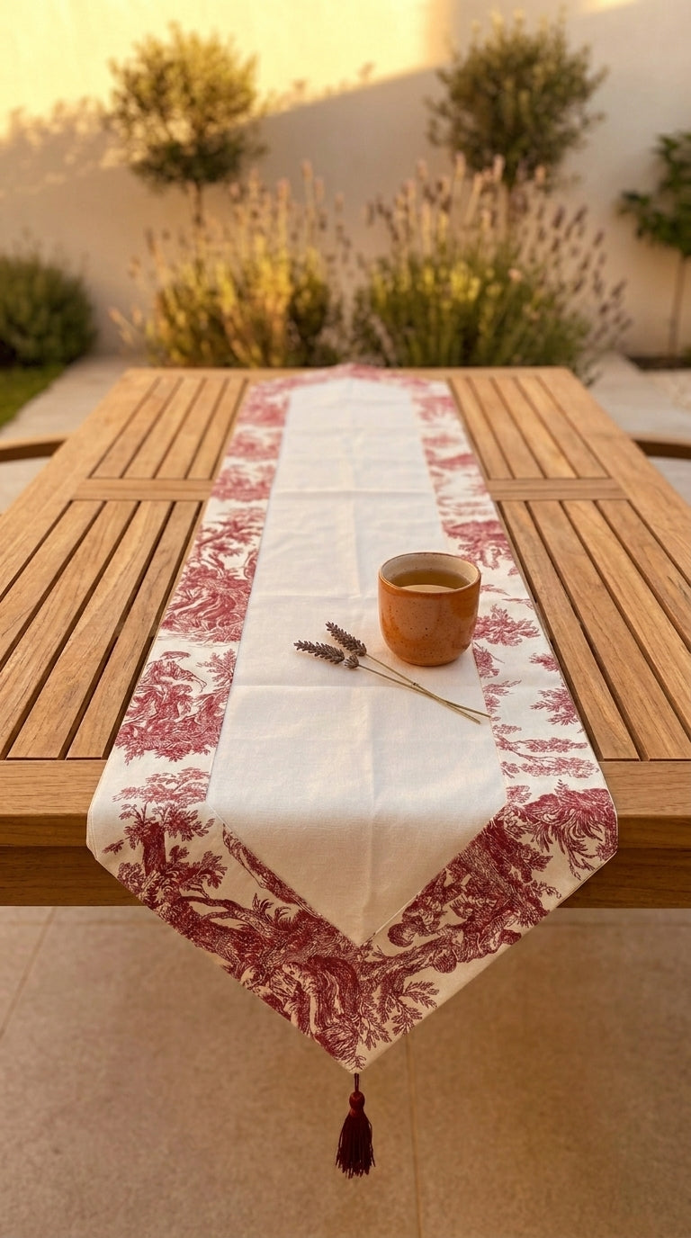 رانر لوحة بورغندي توال