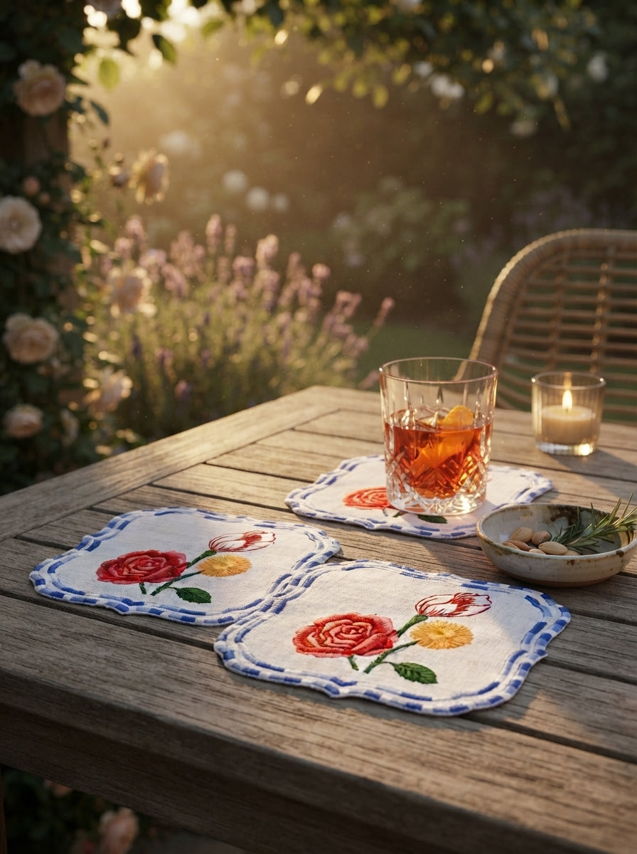 Riviera Embroidered Kokteyl Peçetesi