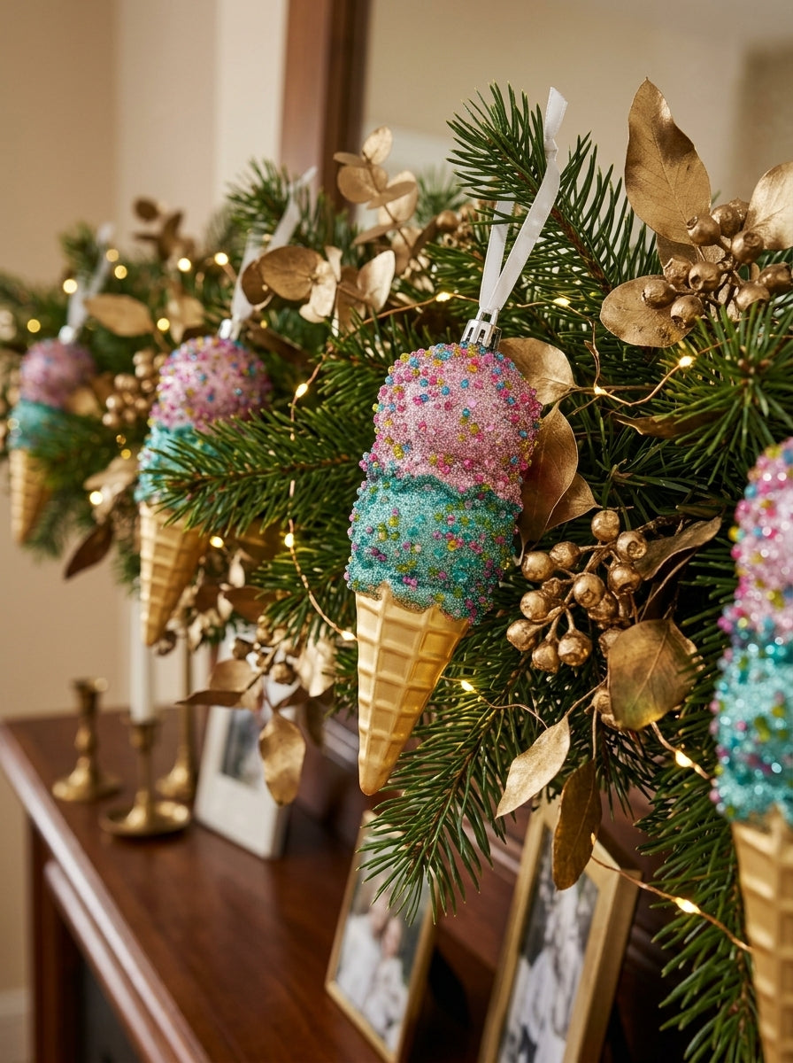 Pink Ice Cream Yılbaşı Ağaç Süsü