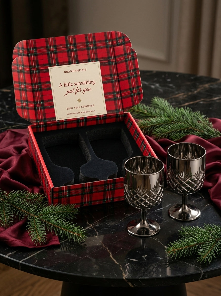 Christmas Classics – Eclat Arc Titanium İkili Kristal Kadeh Seti