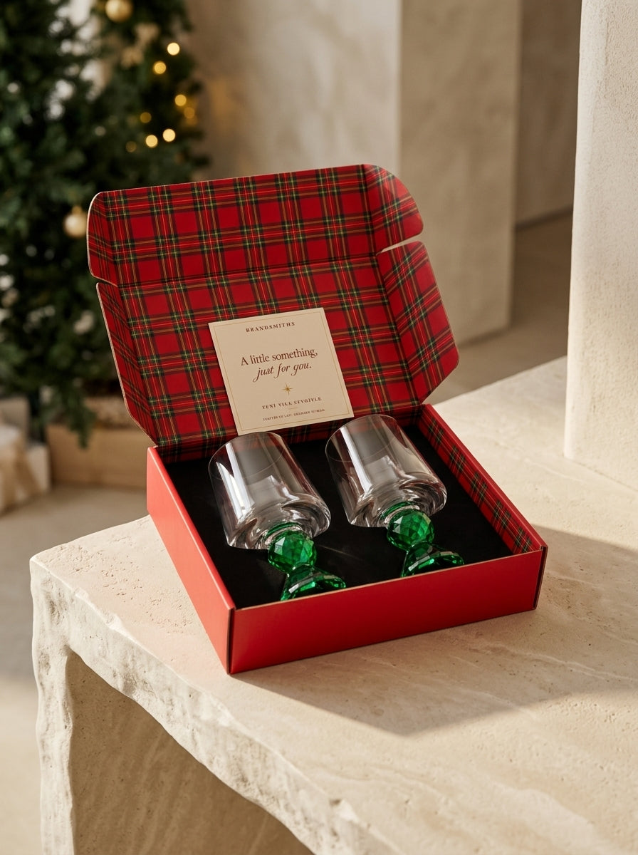 Christmas Classics – Emerald Emerald Lumi İkili Kristal Bardak Seti