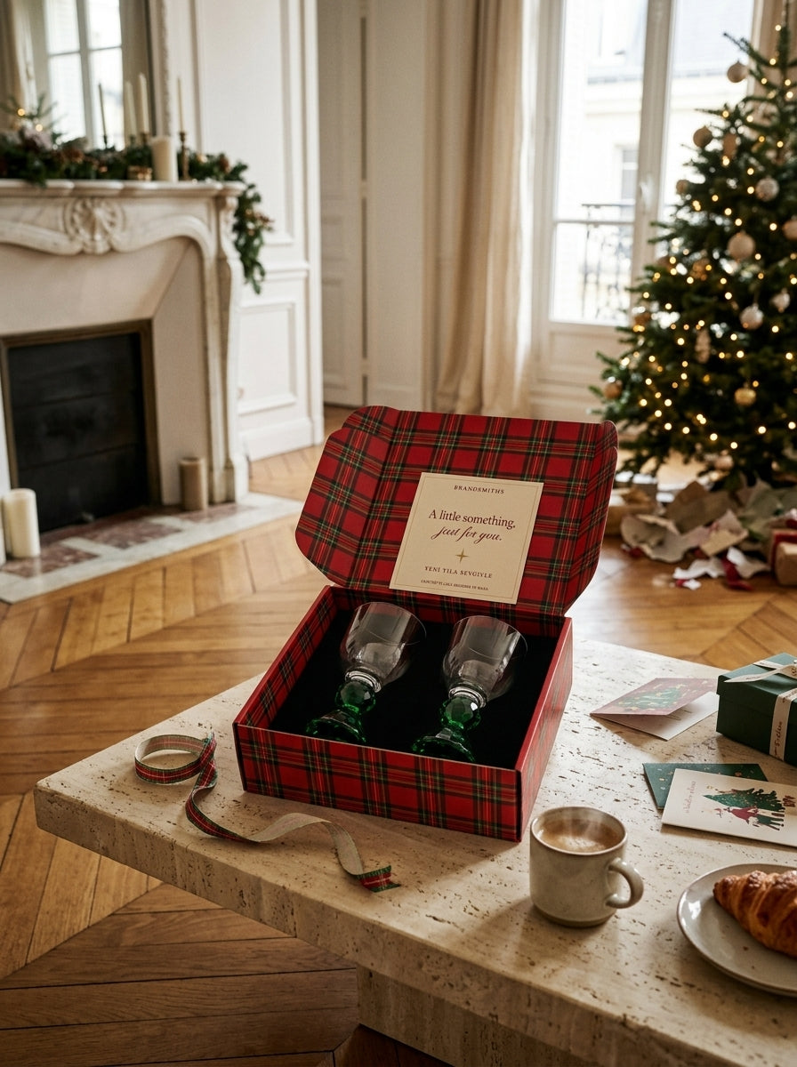 Christmas Classics – Emerald Emerald Lumi İkili Kristal Kadeh Seti