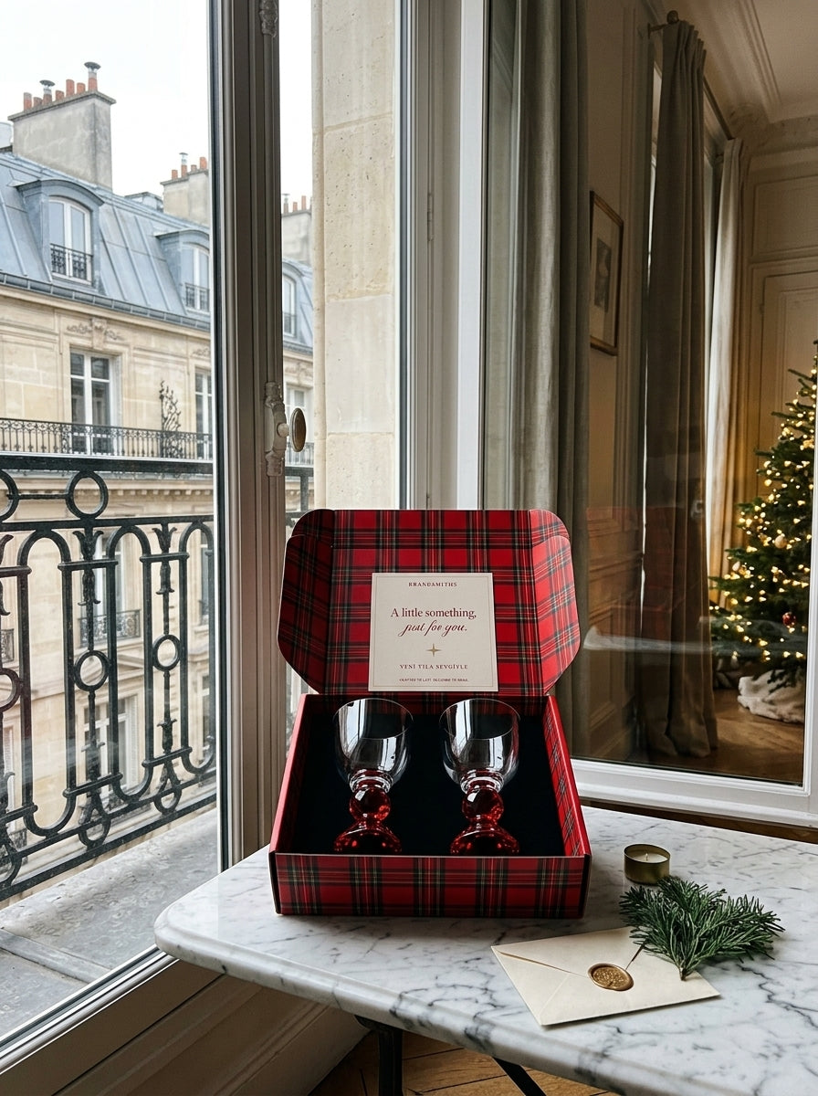 Christmas Classics – Ruby Ruby Lumi İkili Kristal Kadeh Seti