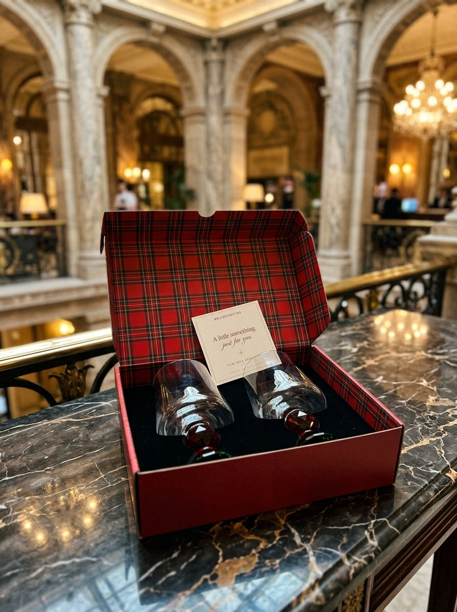 Christmas Classics – Ruby Emerald Lumi İkili Kristal Bardak Seti