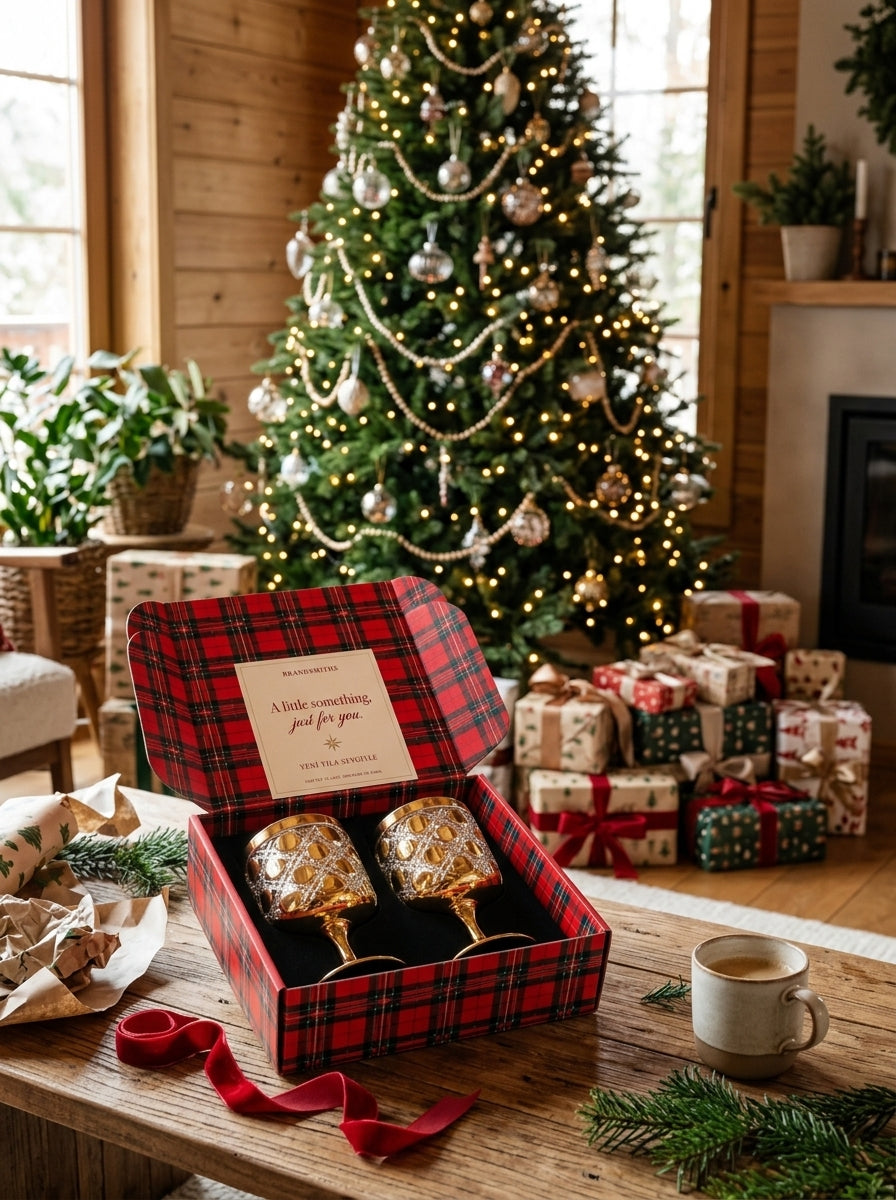 Christmas Classics – Golden Circle İkili Kristal Kadeh Seti