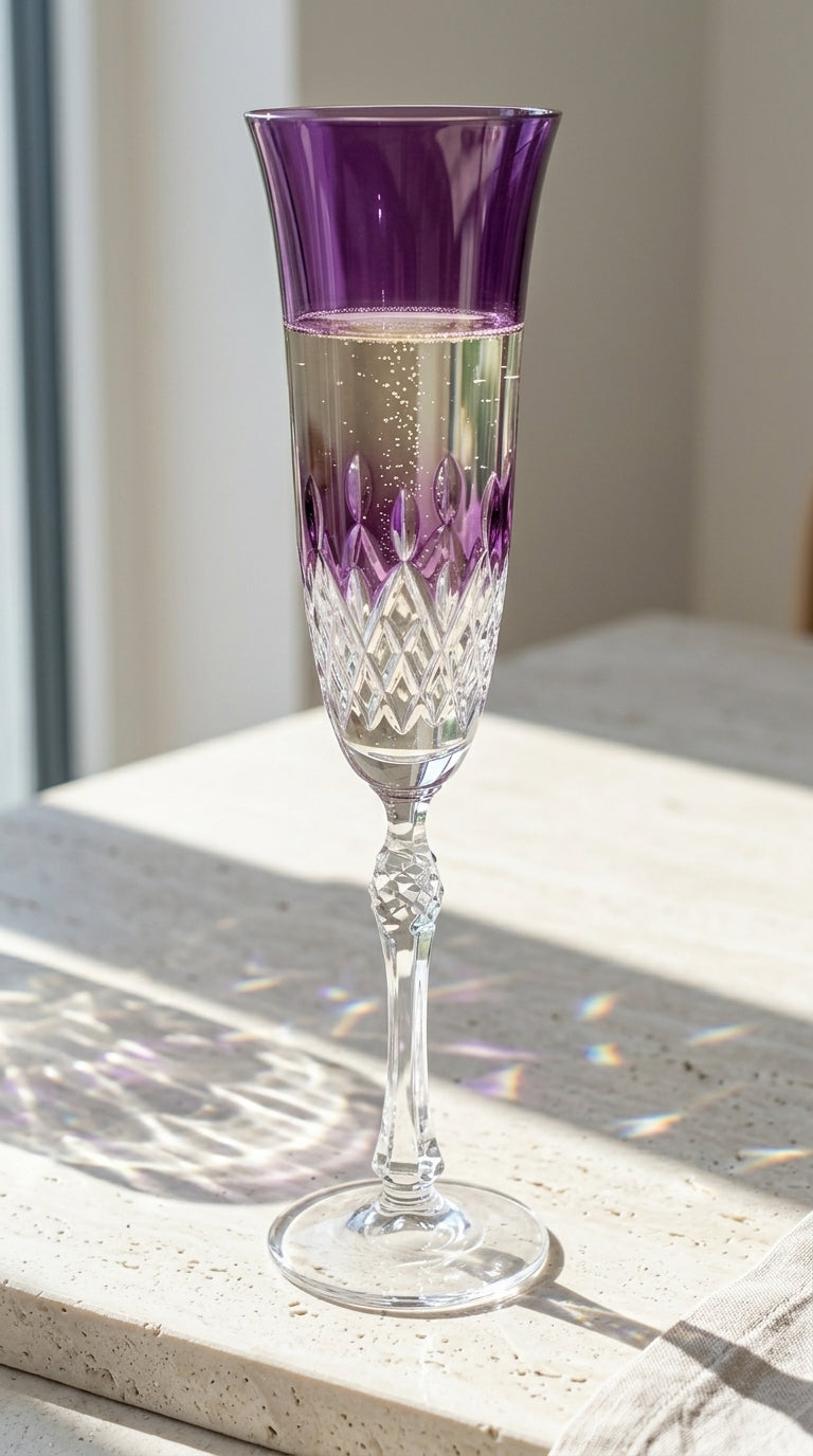 Celeste Flüt Şampanya Kadehi- Amethyst