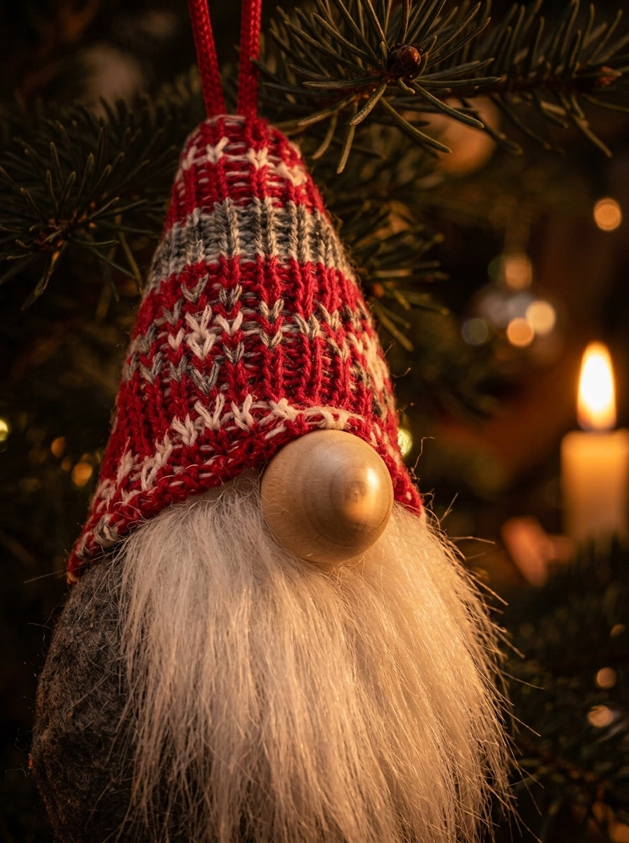 Nordic Knit Christmas Gnome Peluş Yılbaşı Ağaç Süsü