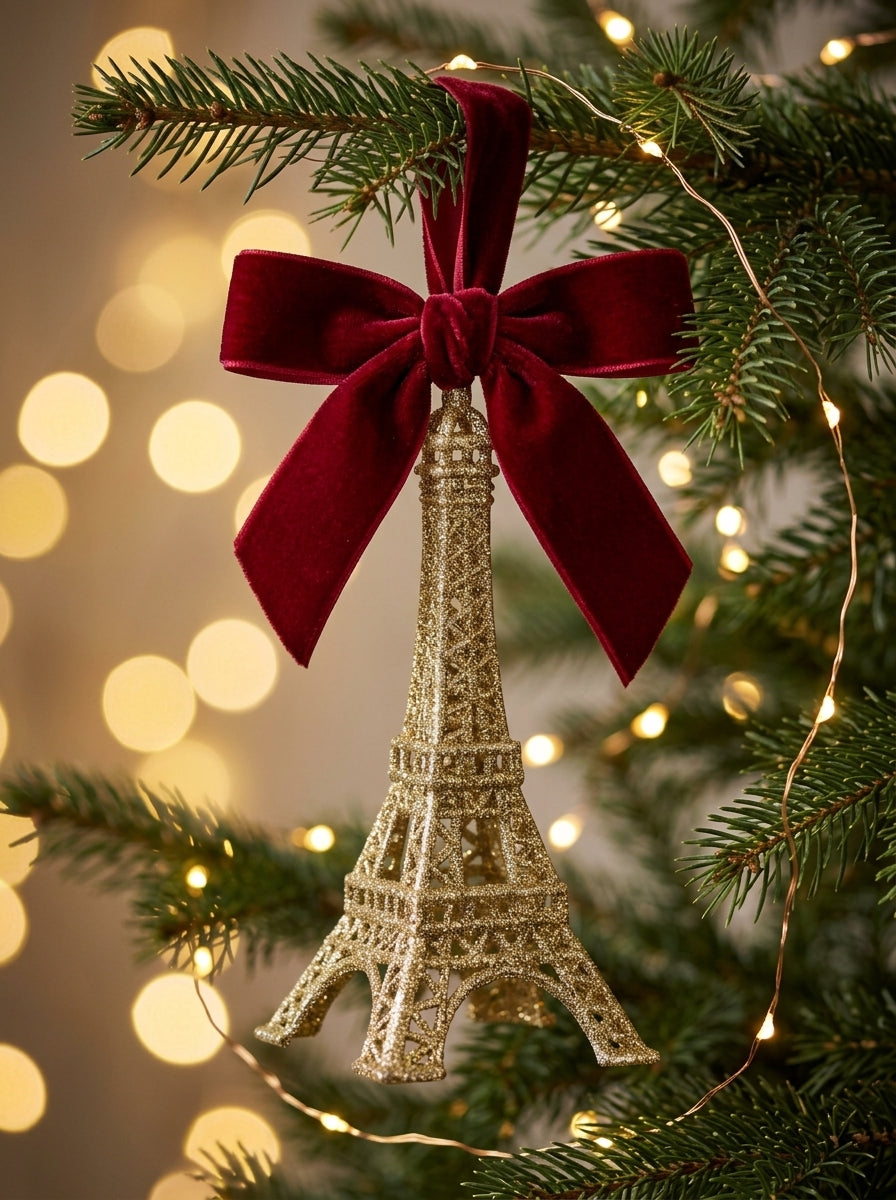Golden Eiffel Yılbaşı Ağaç Süsü
