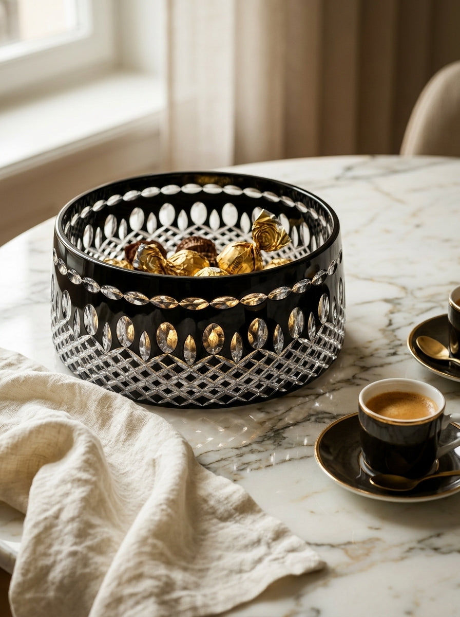 Onyx Imperial Yuvarlak Kristal Sunumluk