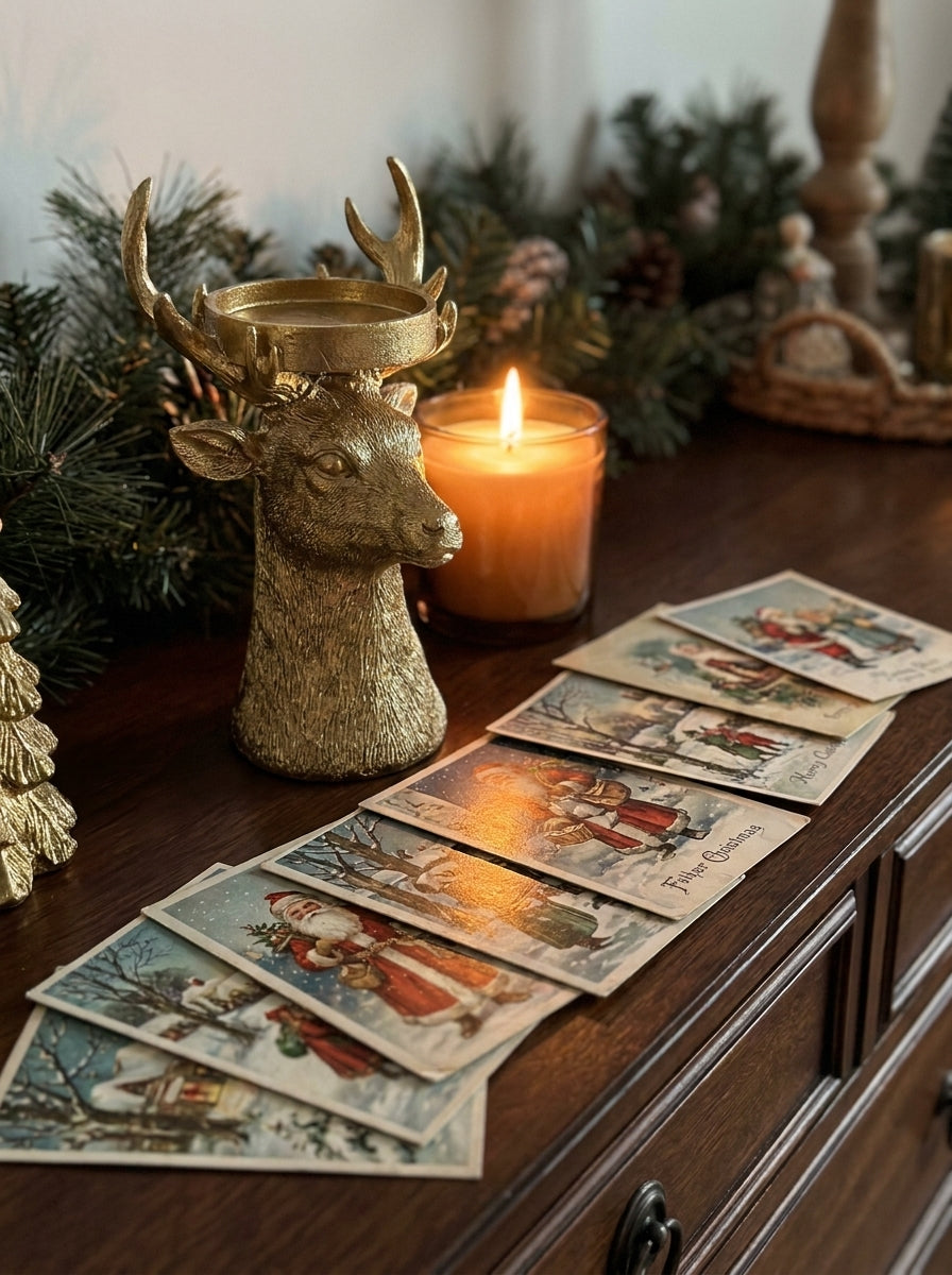 Golden Reindeer Yılbaşı Mumluğu