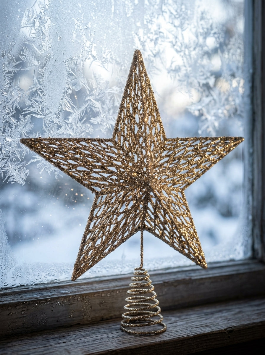 Champagne Starlight Yılbaşı Ağacı Tepe Yıldızı