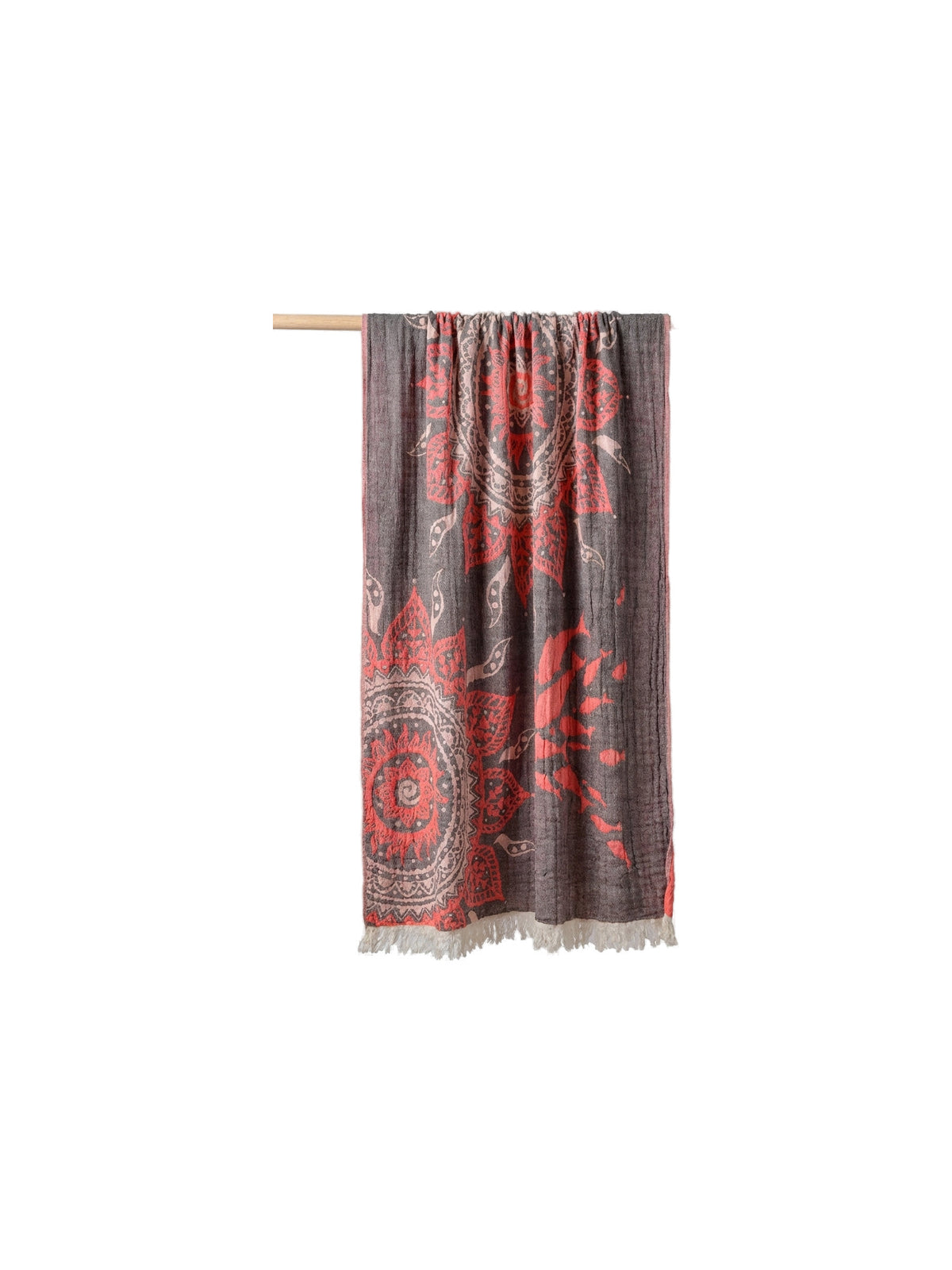 Grey- Orange Mandala Kimono