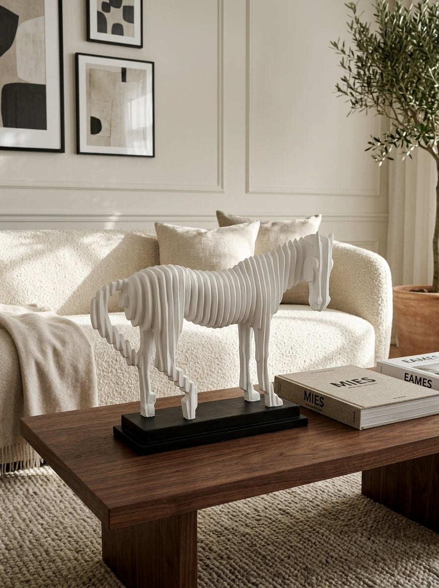 Equus Layers Beyaz At Dekoratif Obje