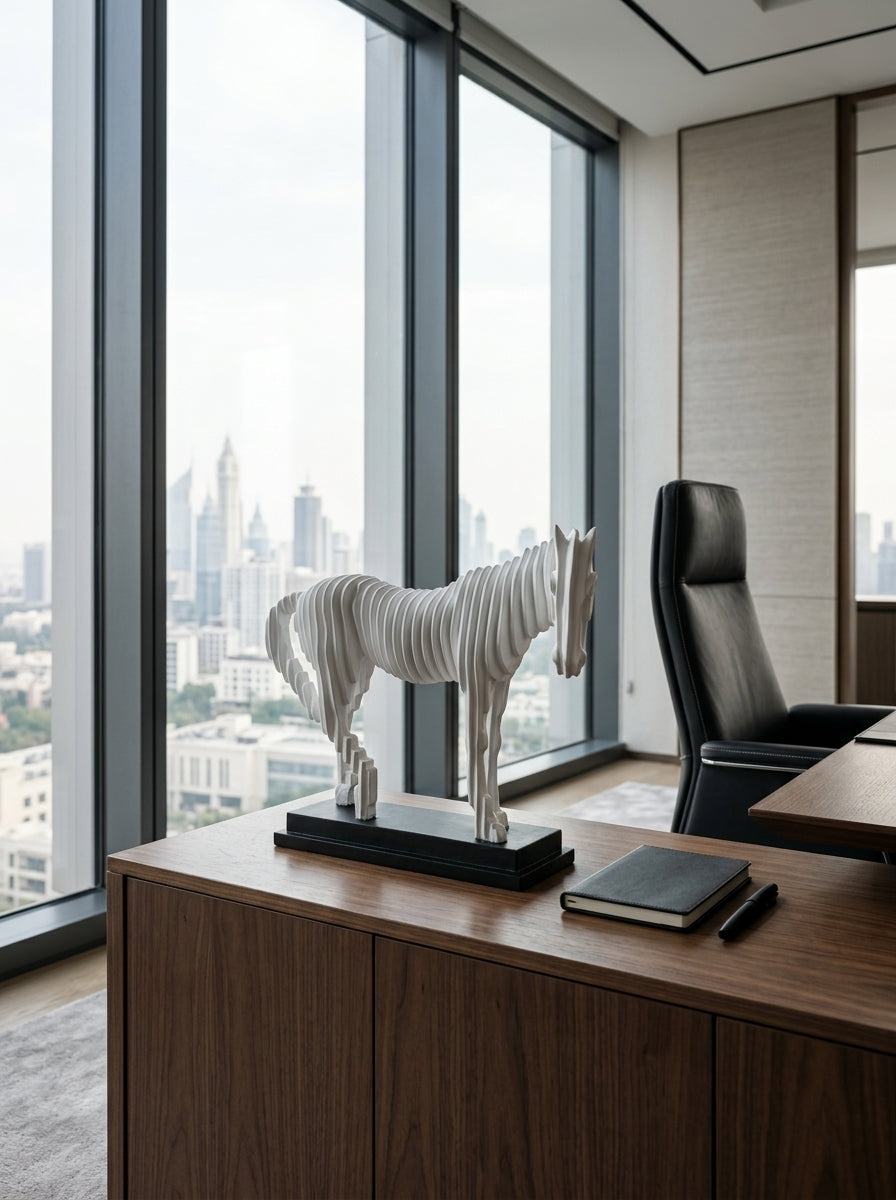 Equus Layers Beyaz At Dekoratif Obje