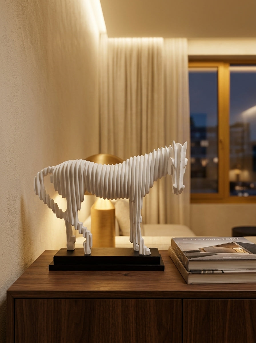 Equus Layers Beyaz At Dekoratif Obje