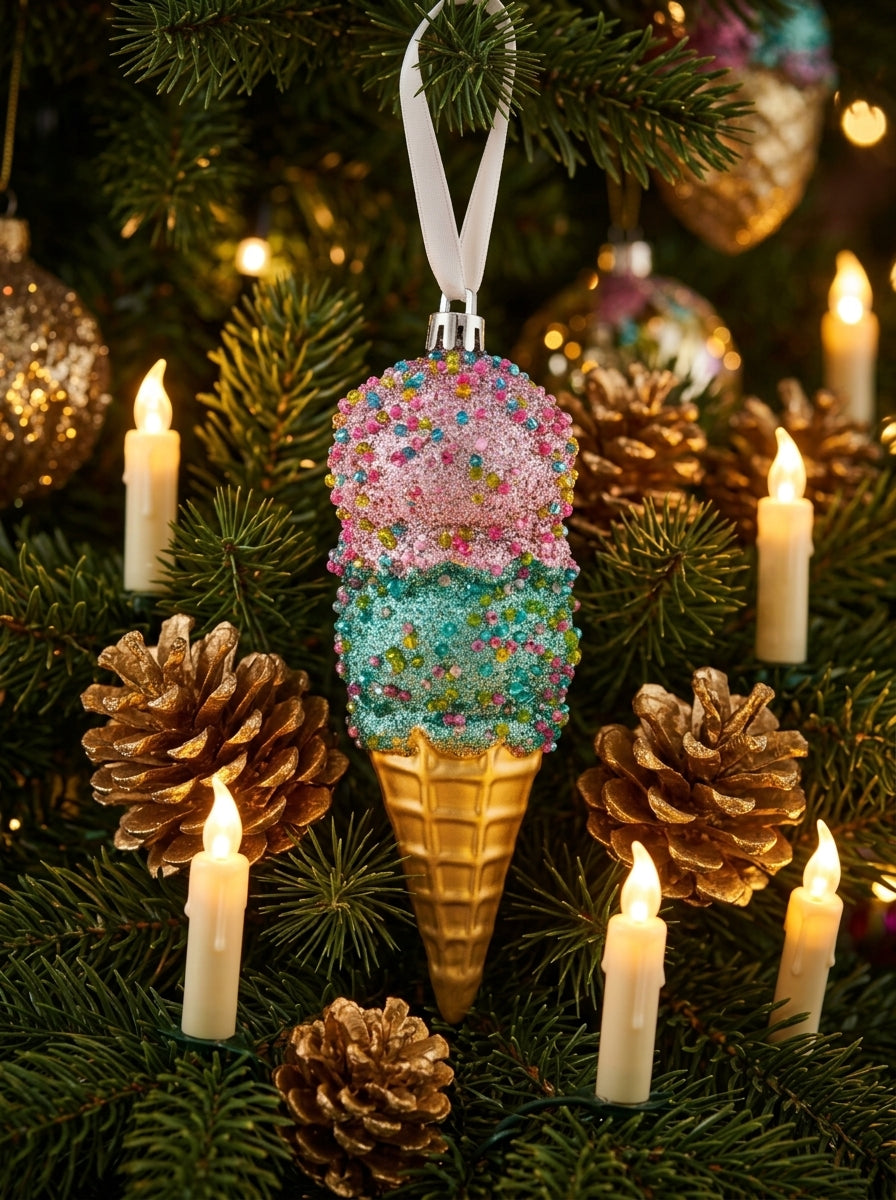 Pink Ice Cream Yılbaşı Ağaç Süsü