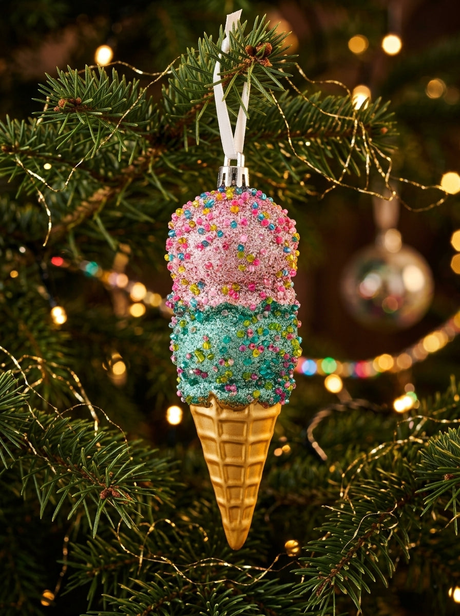 Pink Ice Cream Yılbaşı Ağaç Süsü
