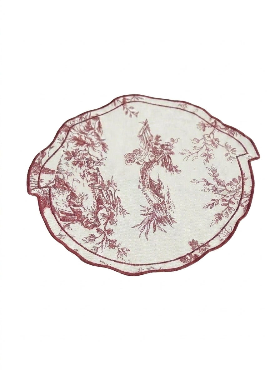 Toile Burgundy Amerikan Servis