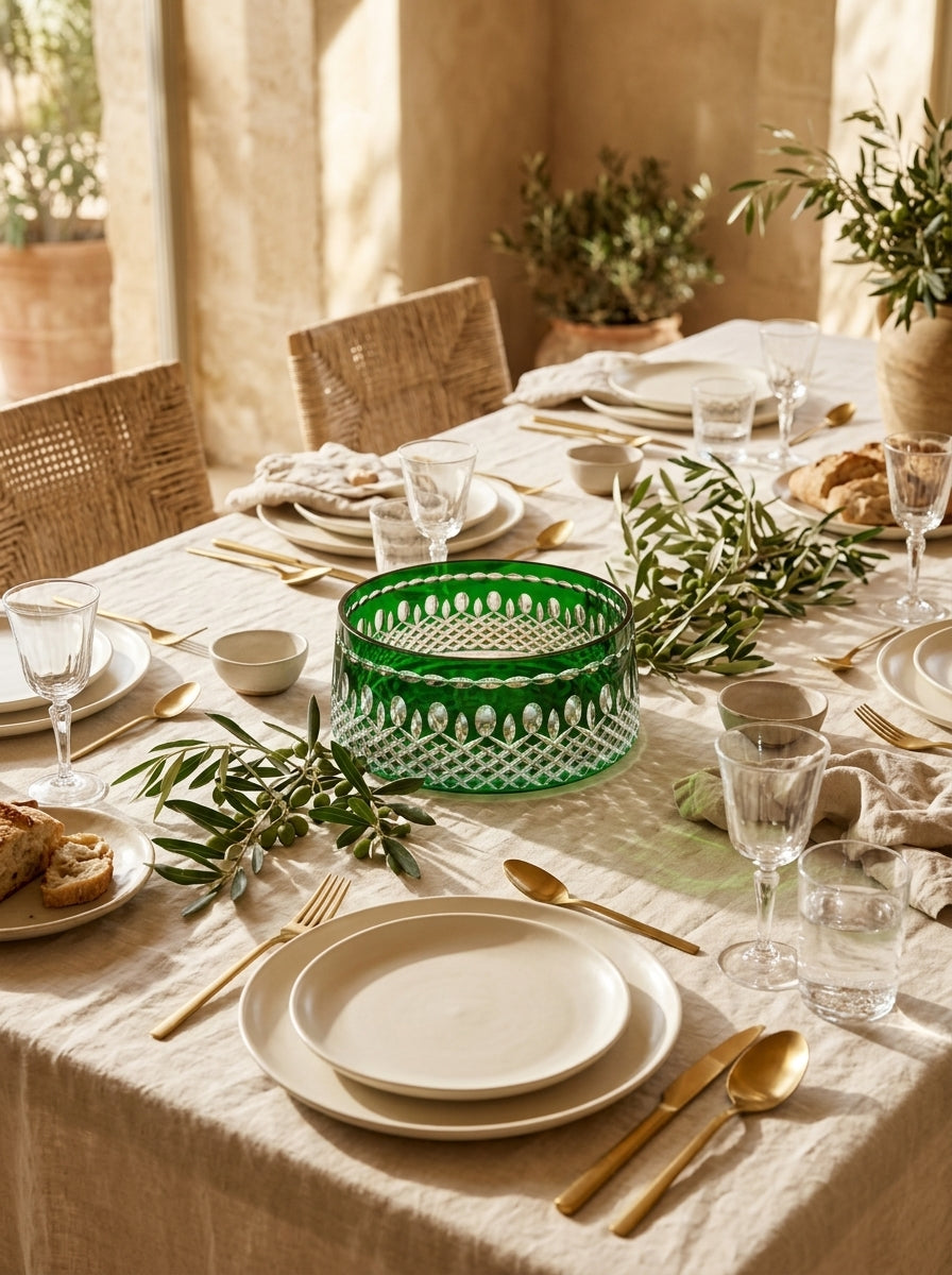 Emerald Imperial Yuvarlak Kristal Sunumluk
