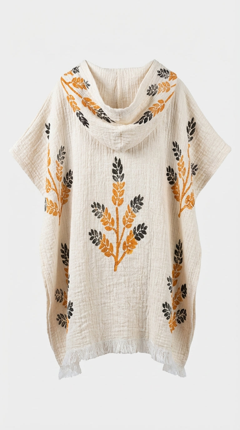 Kids Golden Wheat Poncho