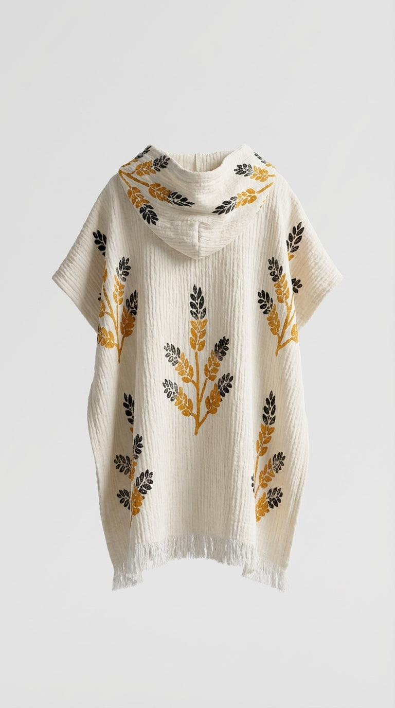 Kids Golden Wheat Poncho