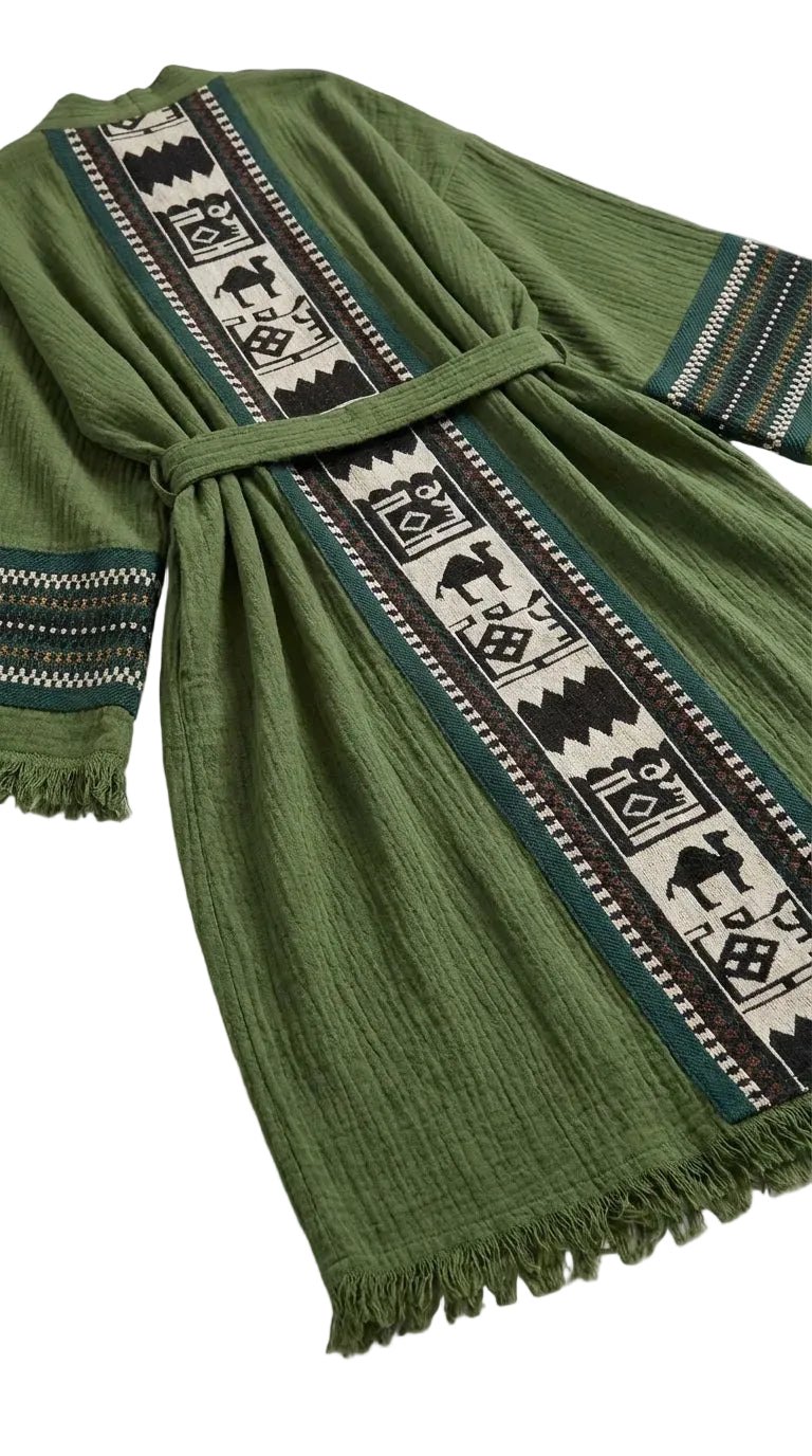 Olive Symbol Nomad Kimono