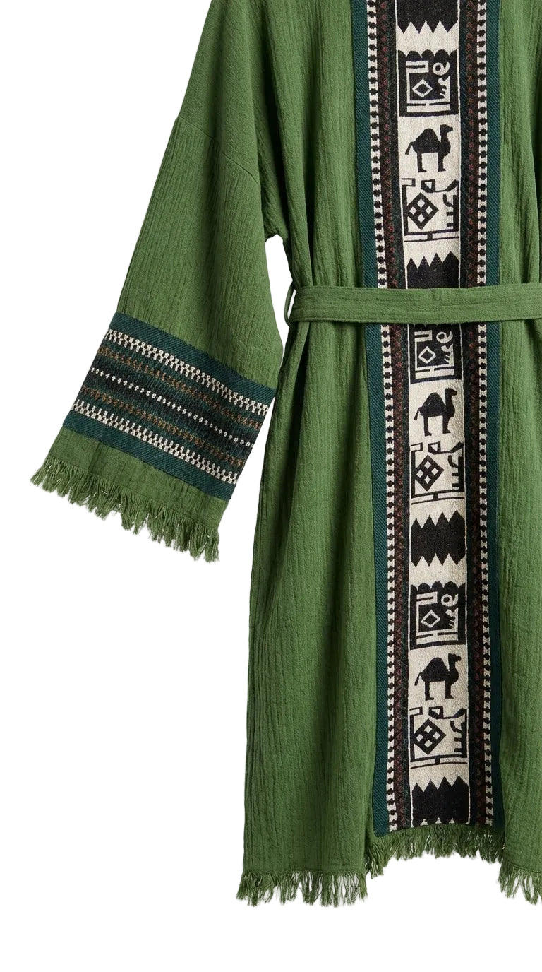 Olive Symbol Nomad Kimono