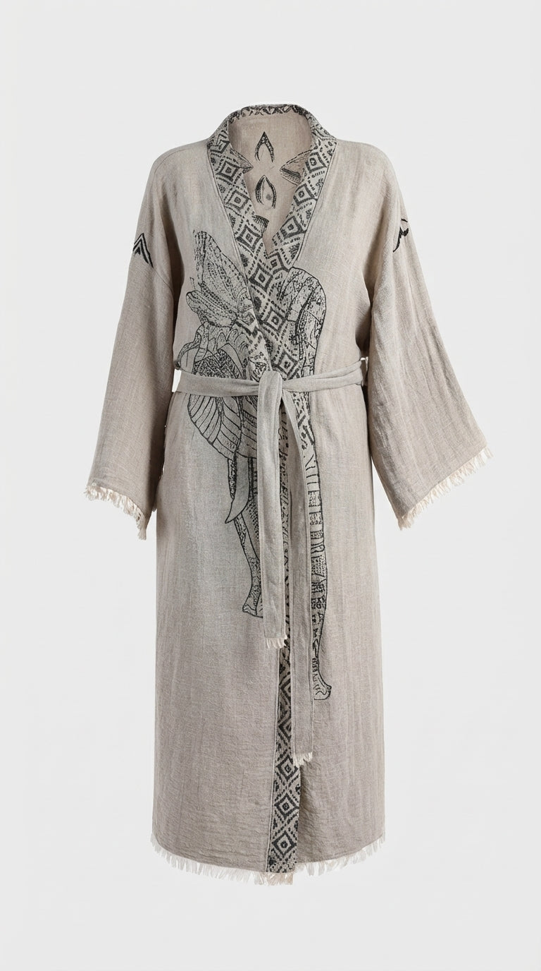 Grey Elephant Kimono