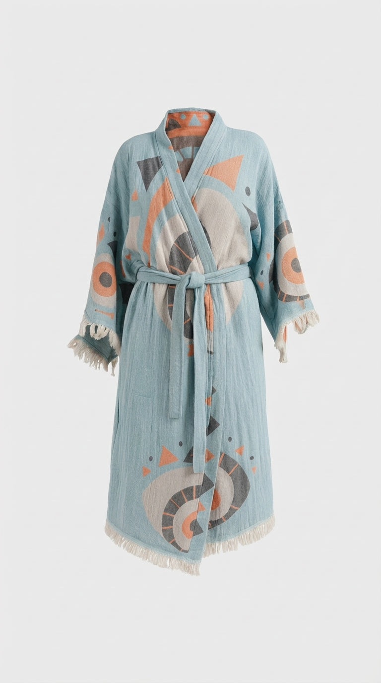 Blue Evil Eye Kimono