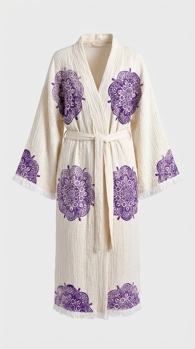 Natural Mandala Drift Kimono