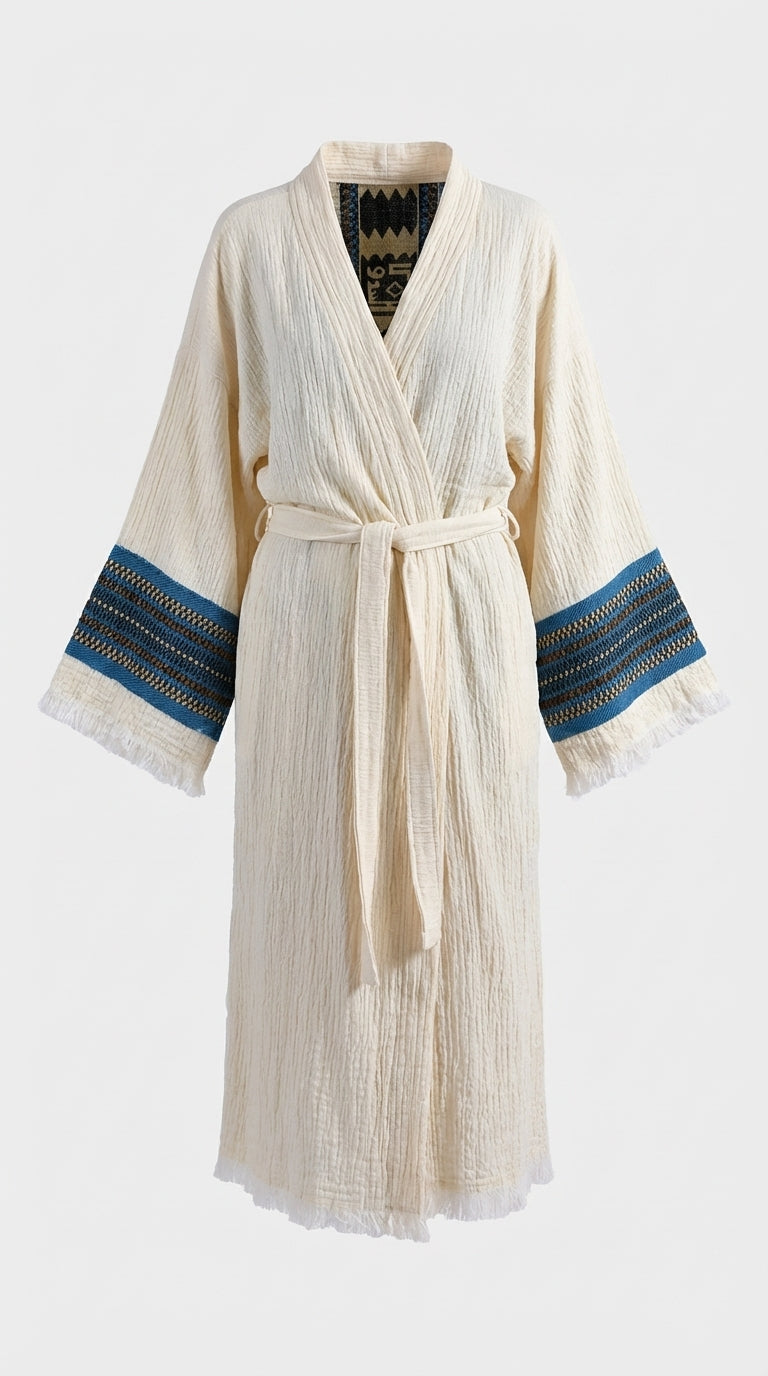 Natural Symbol Nomad Kimono - Mavi Ton