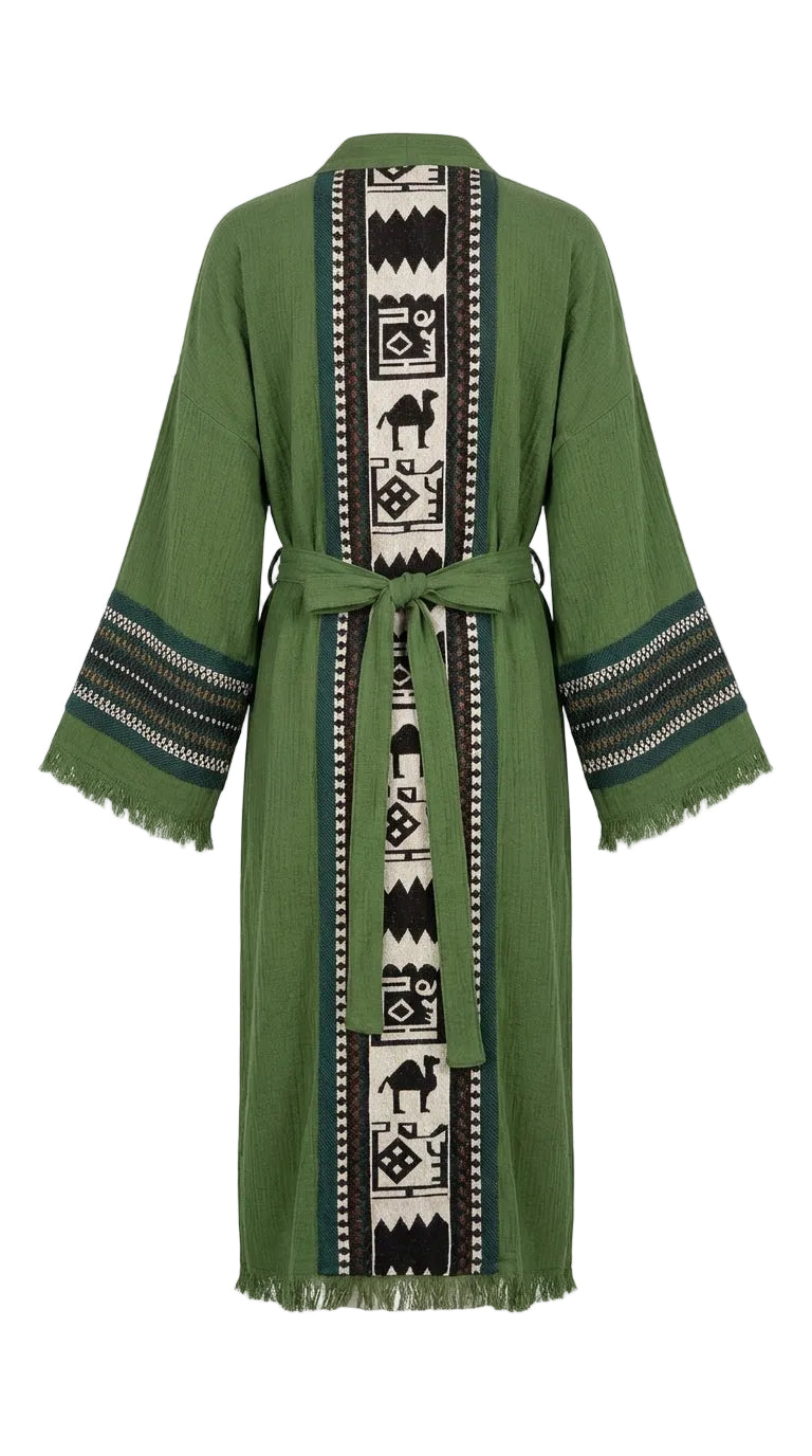 Olive Symbol Nomad Kimono