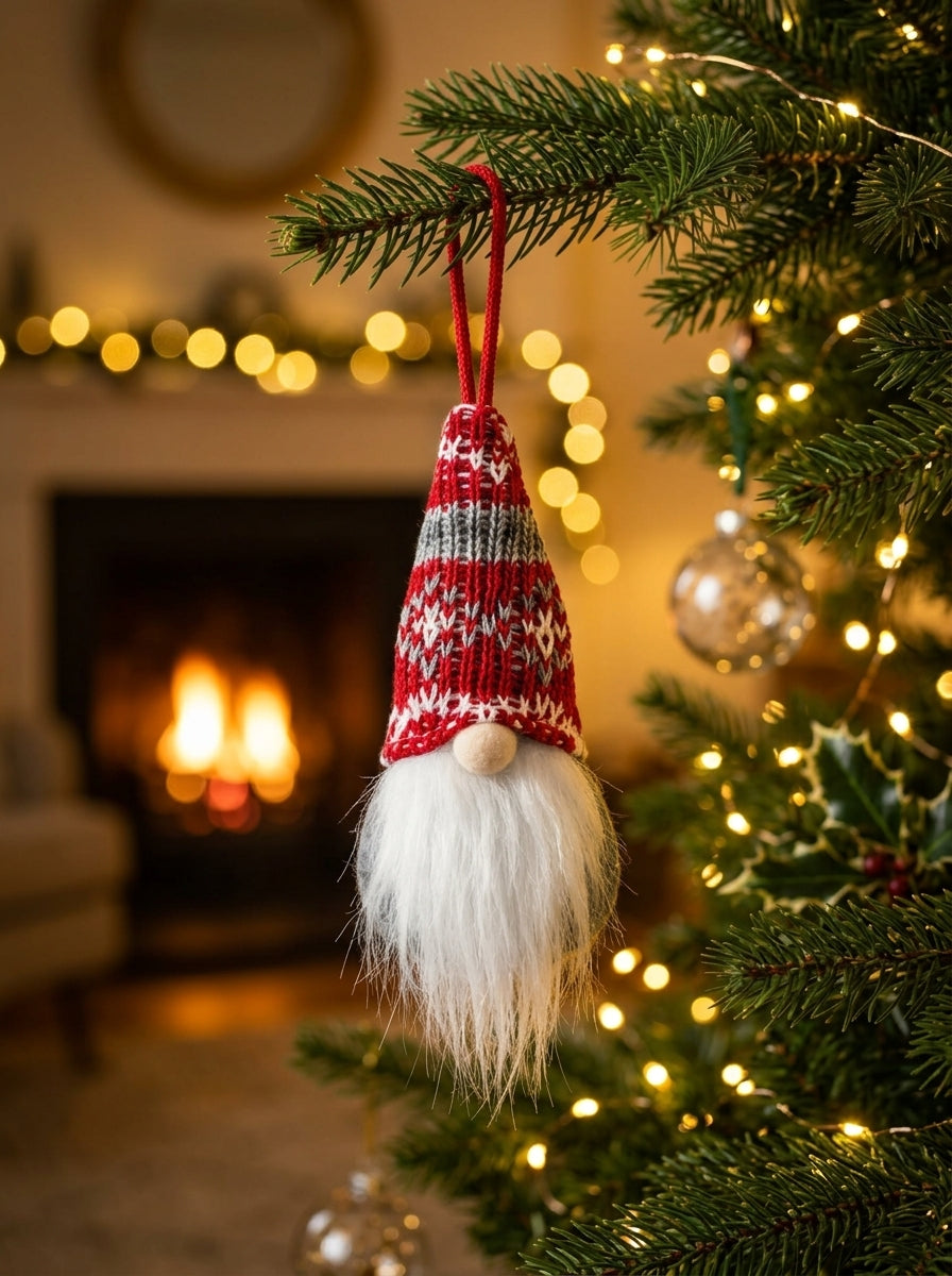 Nordic Knit Christmas Gnome Peluş Yılbaşı Ağaç Süsü