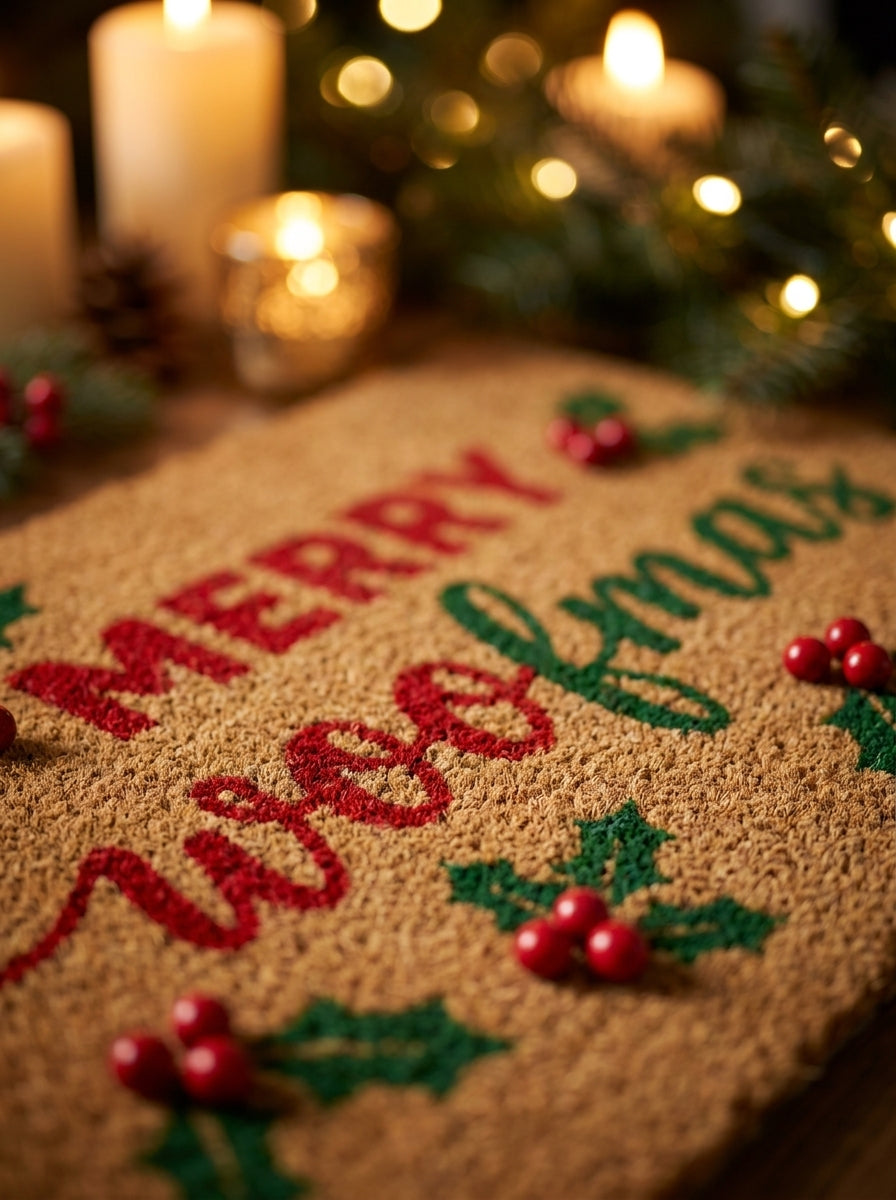 Merry Woofmas Christmas Kapı Paspası