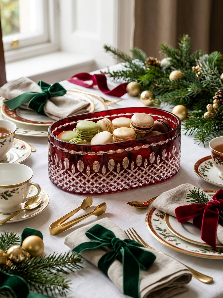 Ruby Royal Crystal Serving Dish