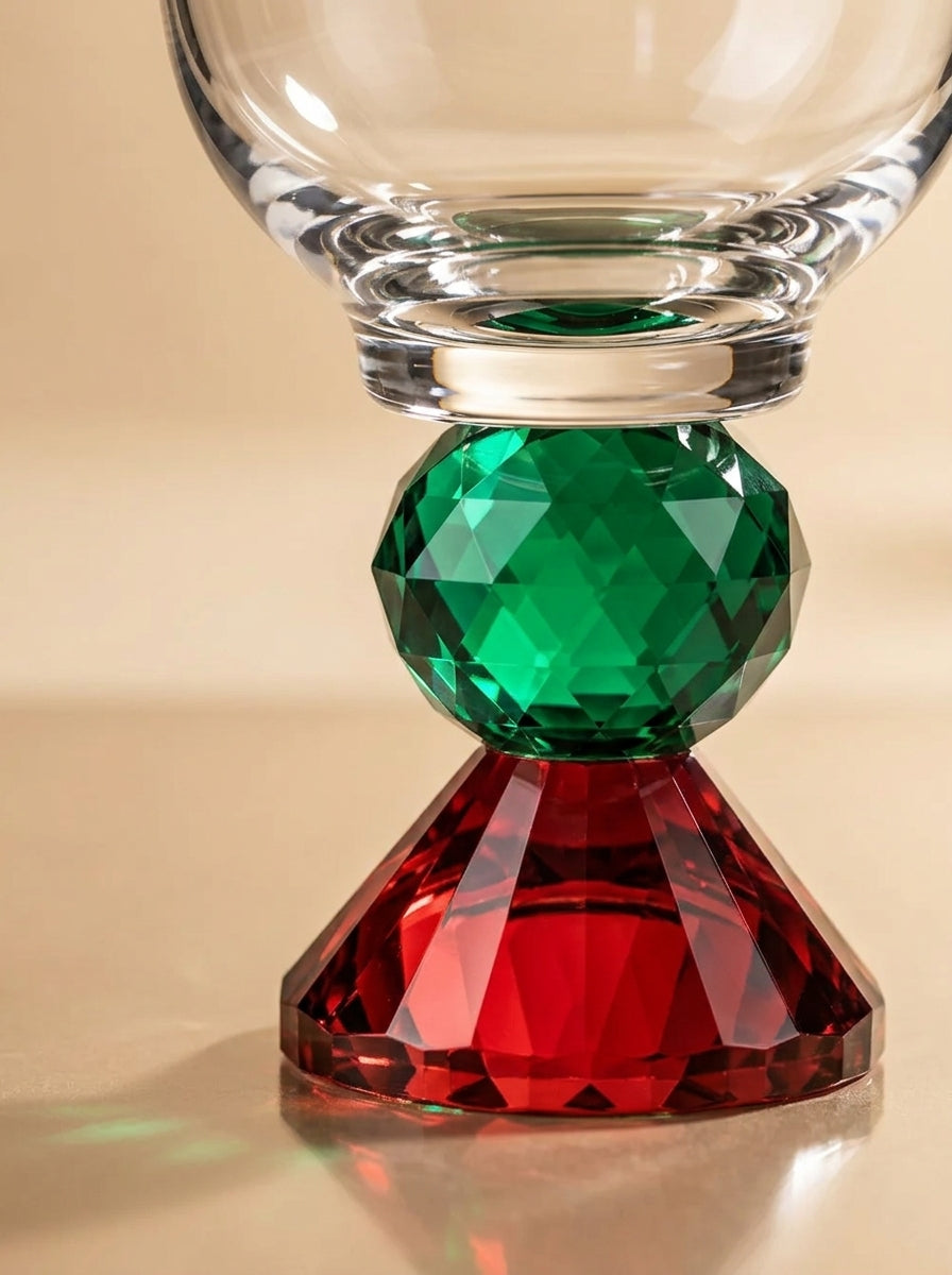 Christmas Classics – Ruby Emerald Emerald Ruby Lumi İkili Kristal Kadeh Seti