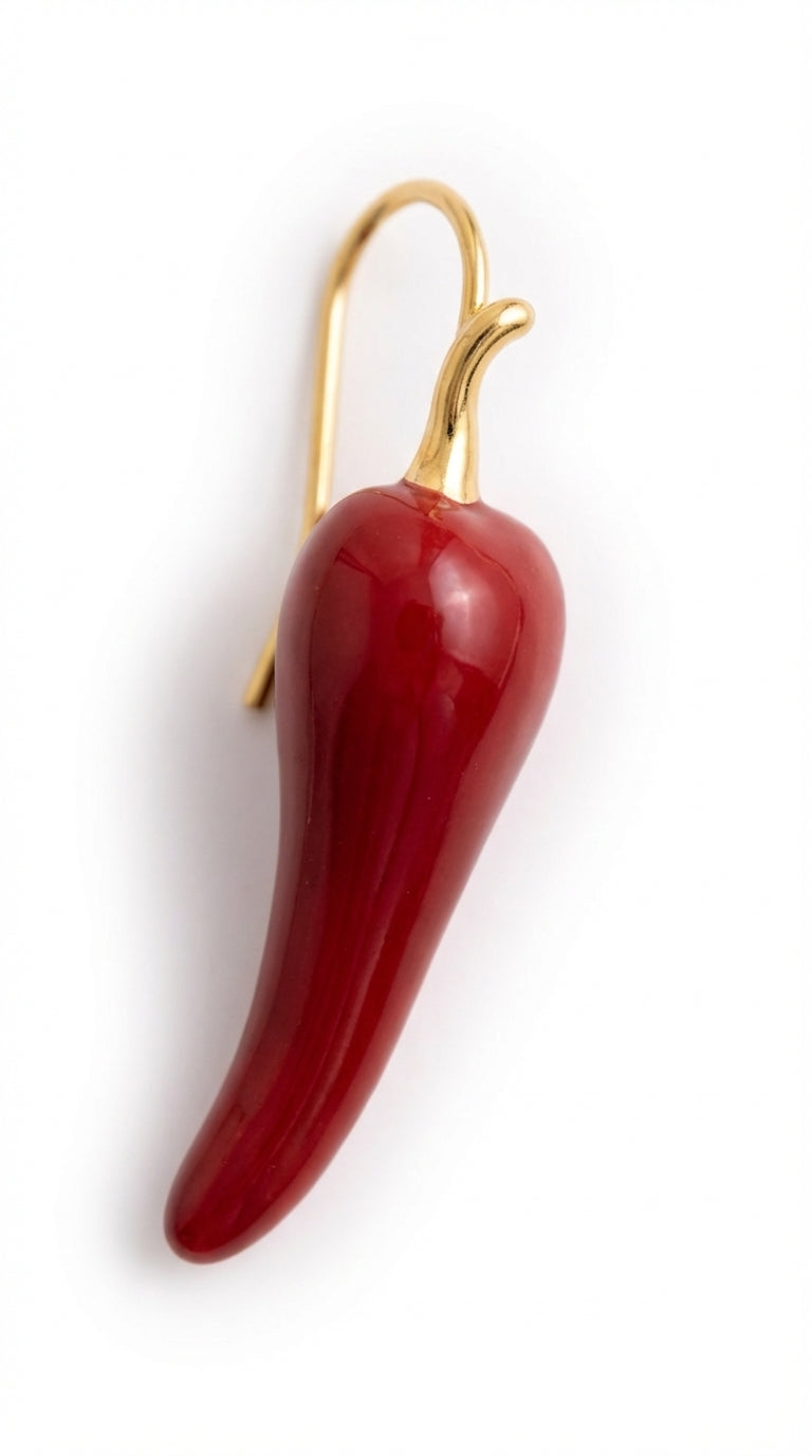 Burgundy Biber Küpe