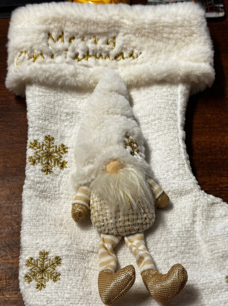 Ivory Gnome Dekoratif Yılbaşı Çorabı 42 CM