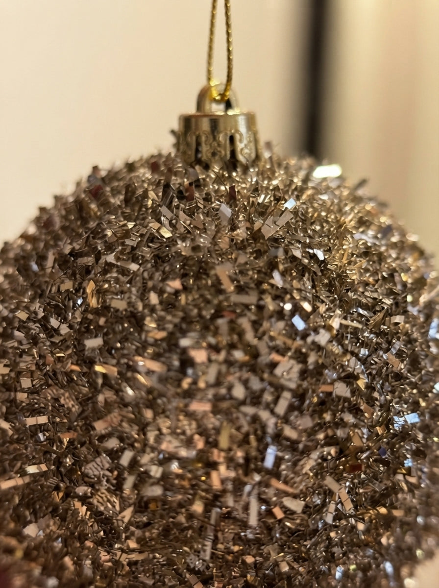Champagne Sparkle Yılbaşı Ağaç Süsü - 8 CM