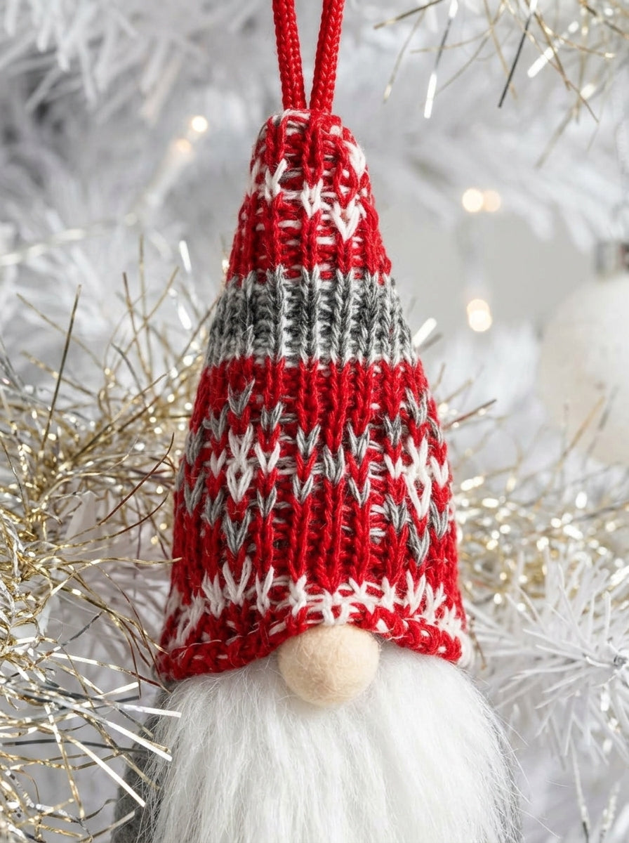 Nordic Knit Christmas Gnome Peluş Yılbaşı Ağaç Süsü
