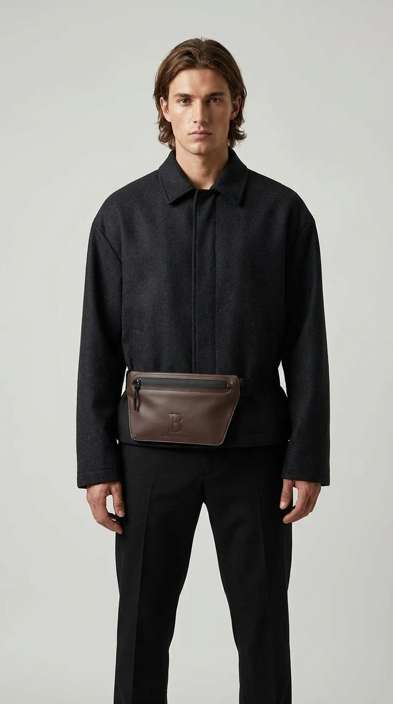 Mocha (Coffee) Slant Waist Bag