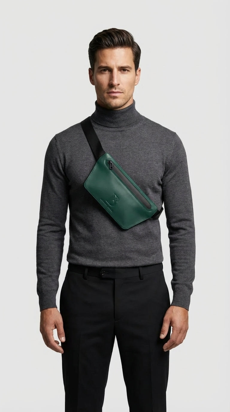 Olive (Olive Green) Slant Waist Bag