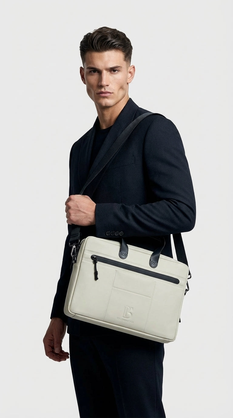 Sand Beige Align Laptop Bag