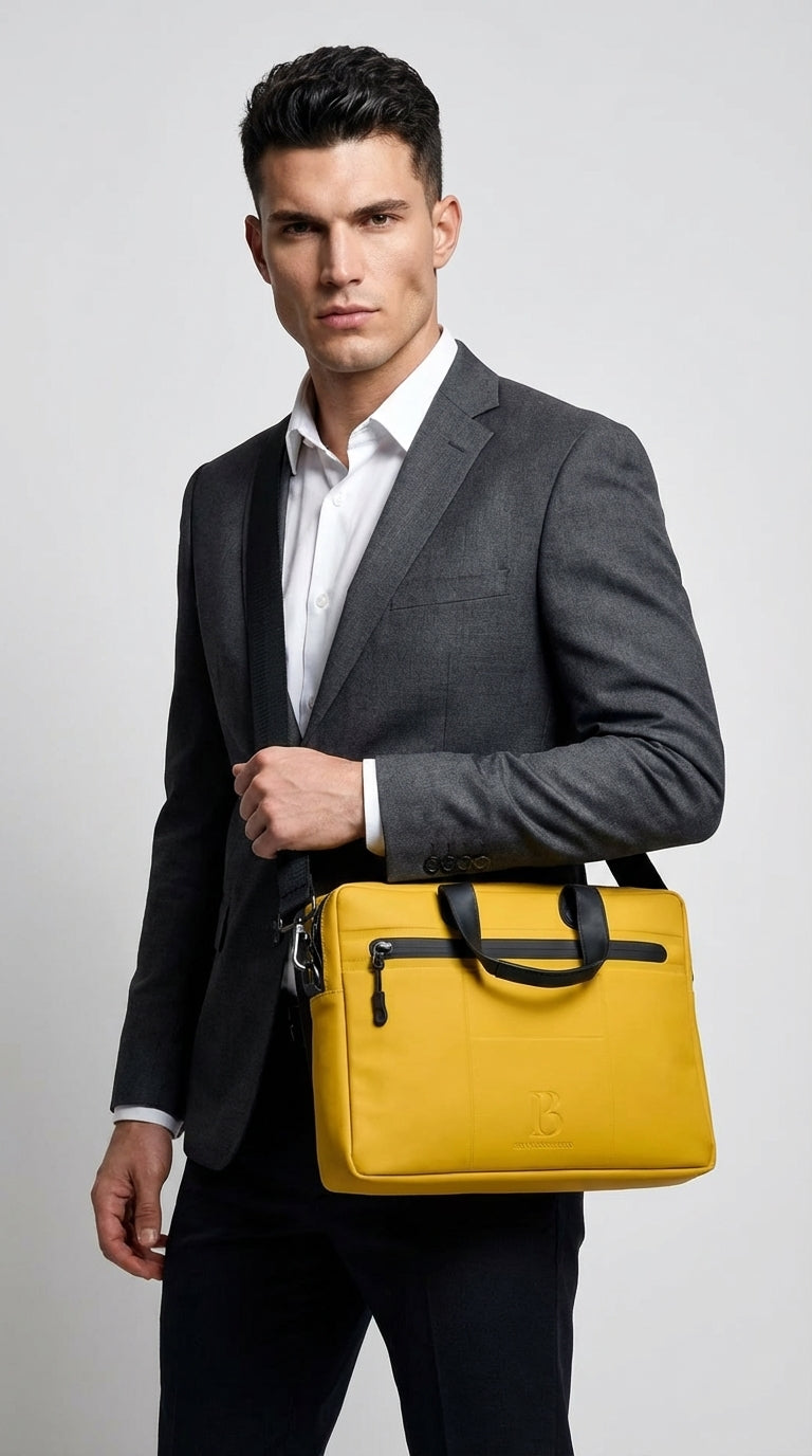 Mustard (Hardal) Align Laptop Bag