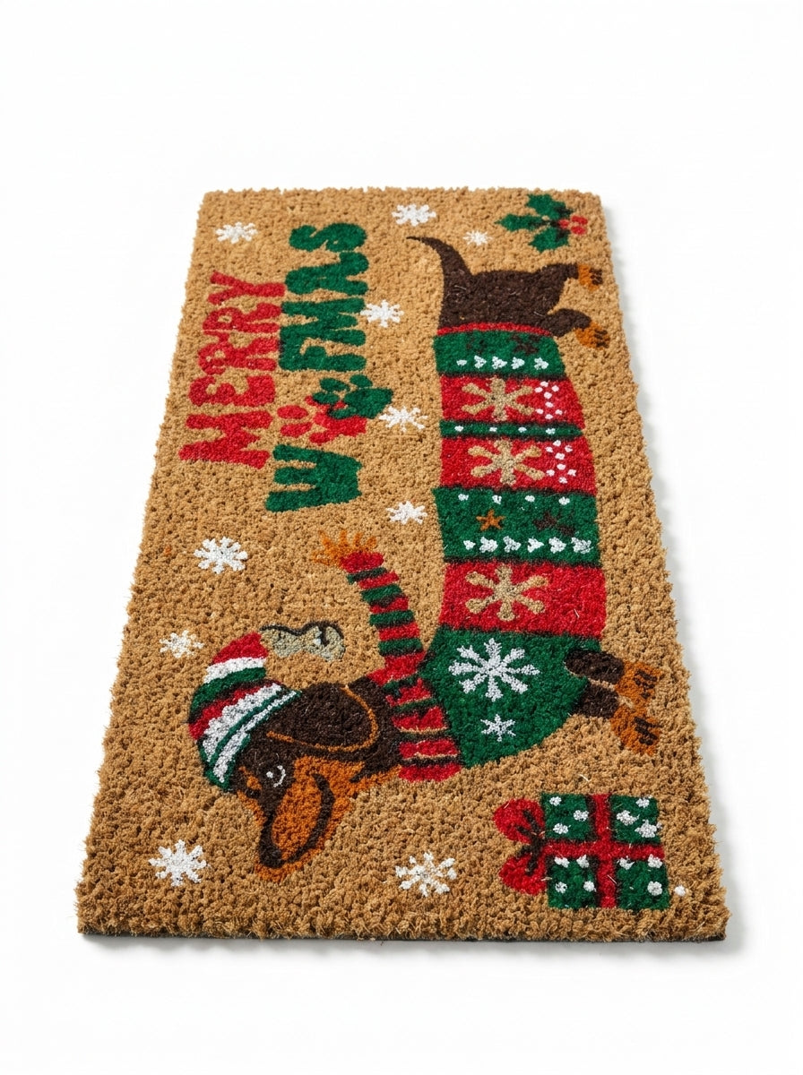 Merry Woofmas Christmas Kapı Paspası