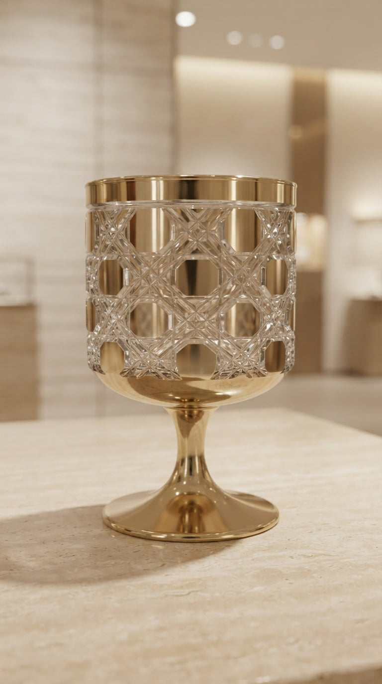 Eclat Halo Gold Kristal Kadeh 270 cc