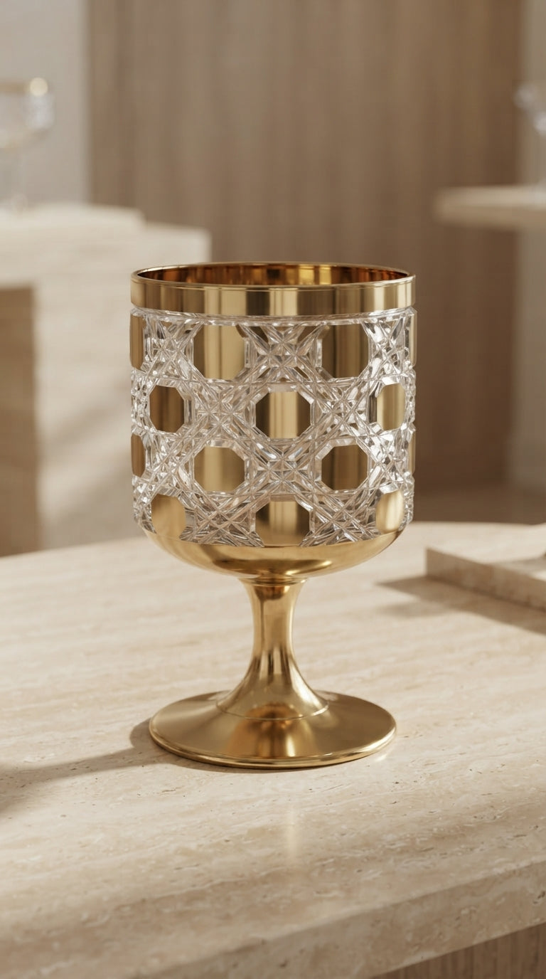 Eclat Halo Gold Kristal Kadeh 270 cc