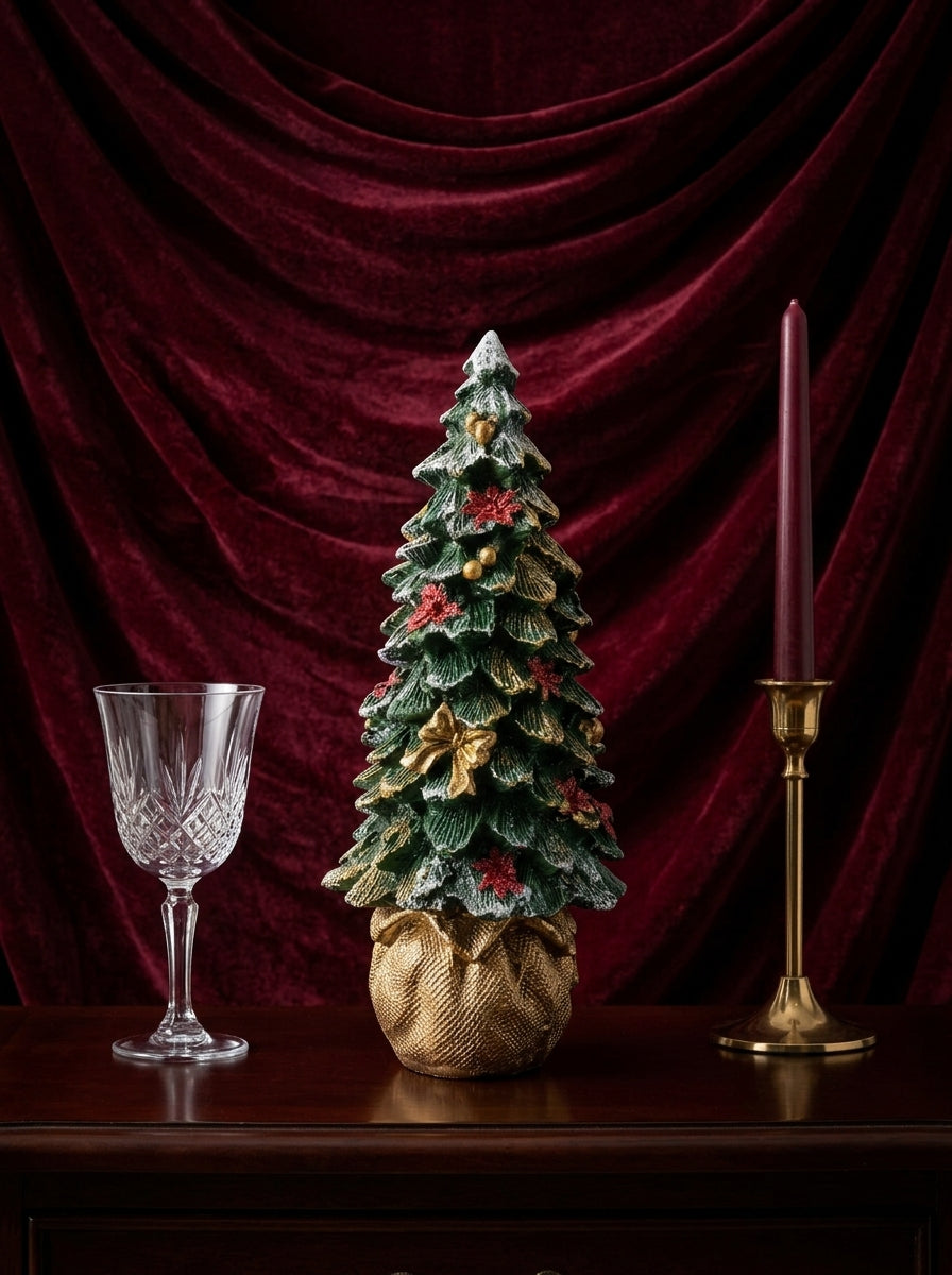 Golden Christmas El Yapımı Dekoratif Yılbaşı Ağacı