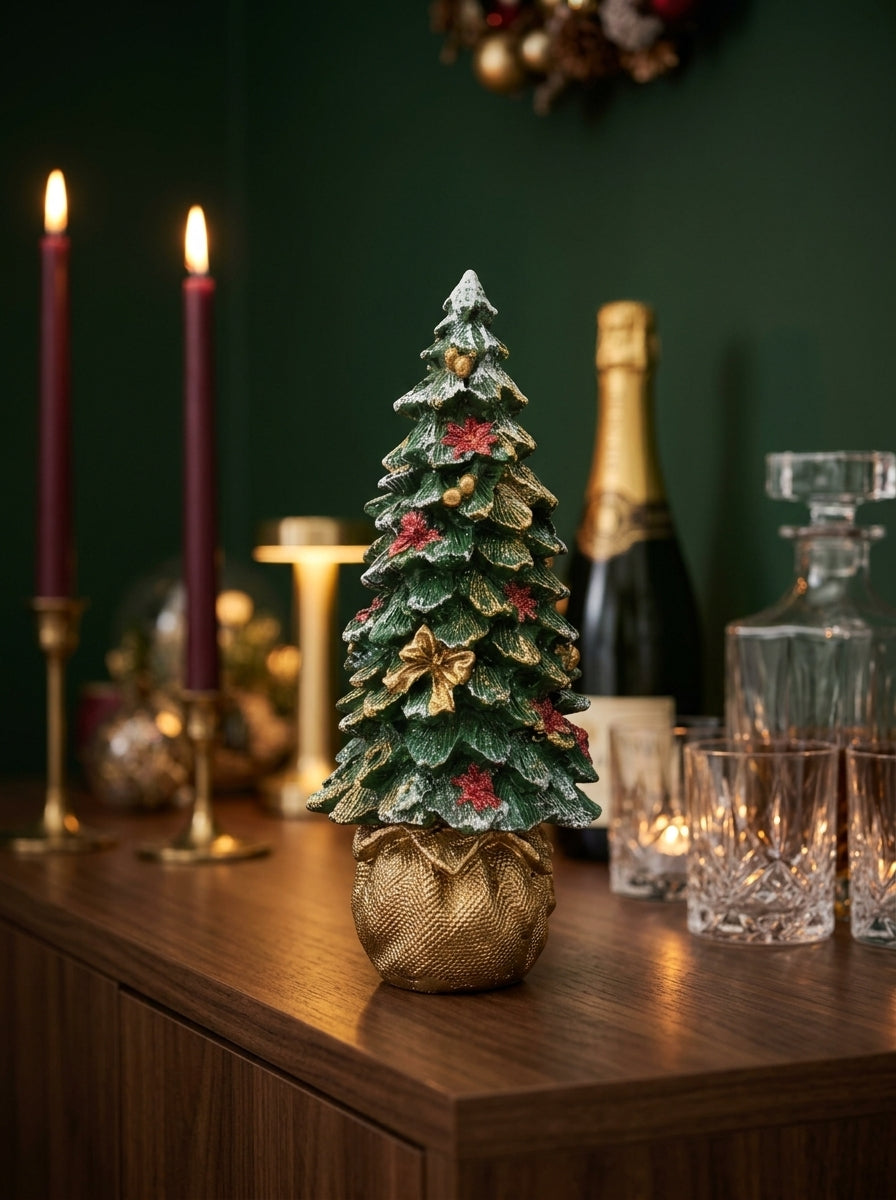 Golden Christmas El Yapımı Dekoratif Yılbaşı Ağacı